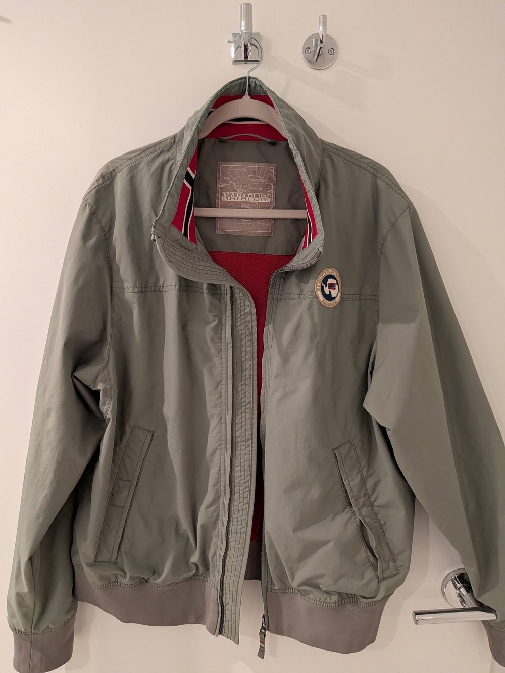 Napapijri Men’s Light Green Bomber Jacket – Size L